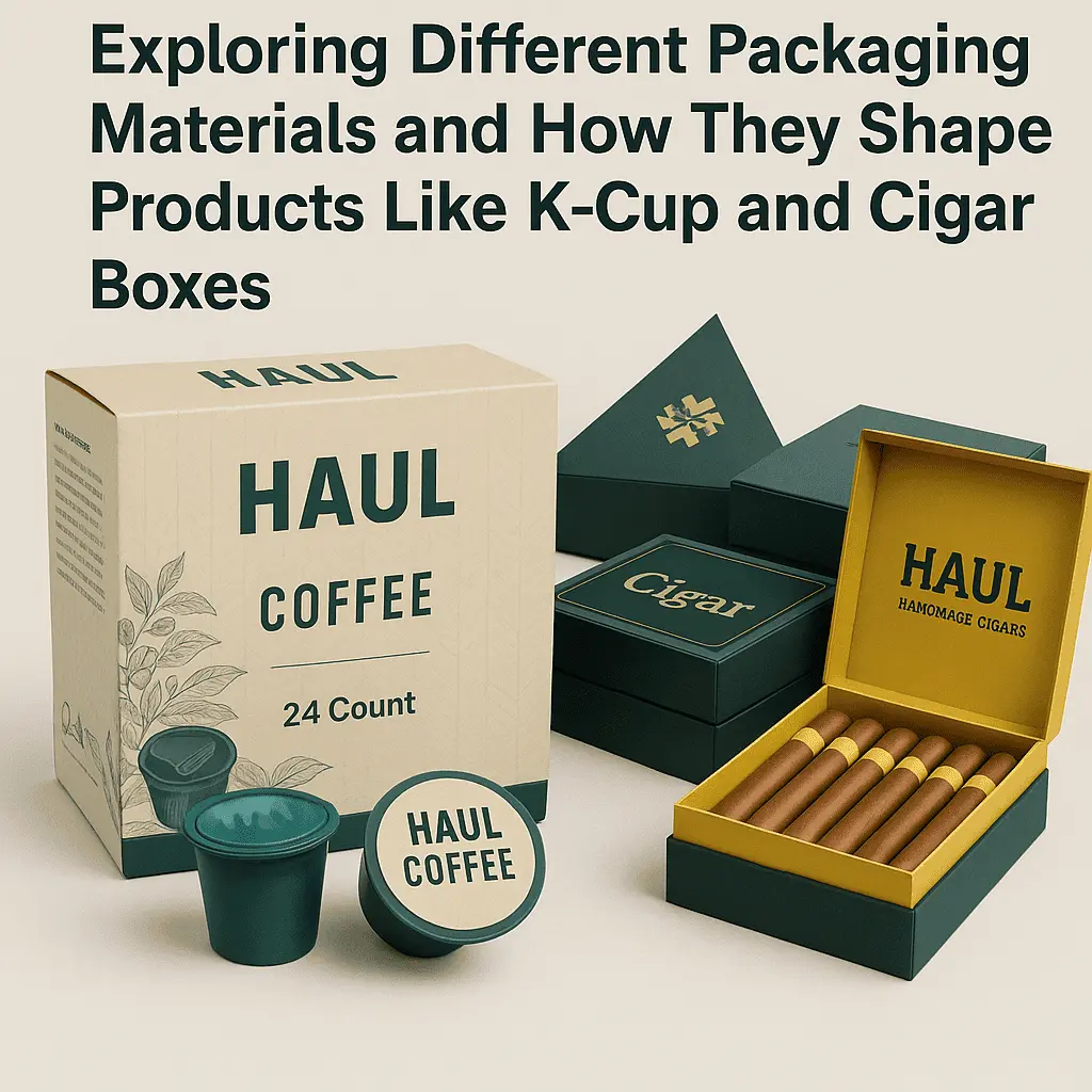 Exploring Different Packaging Materials and How They Shape Products Like K Cup and Cigar Boxes