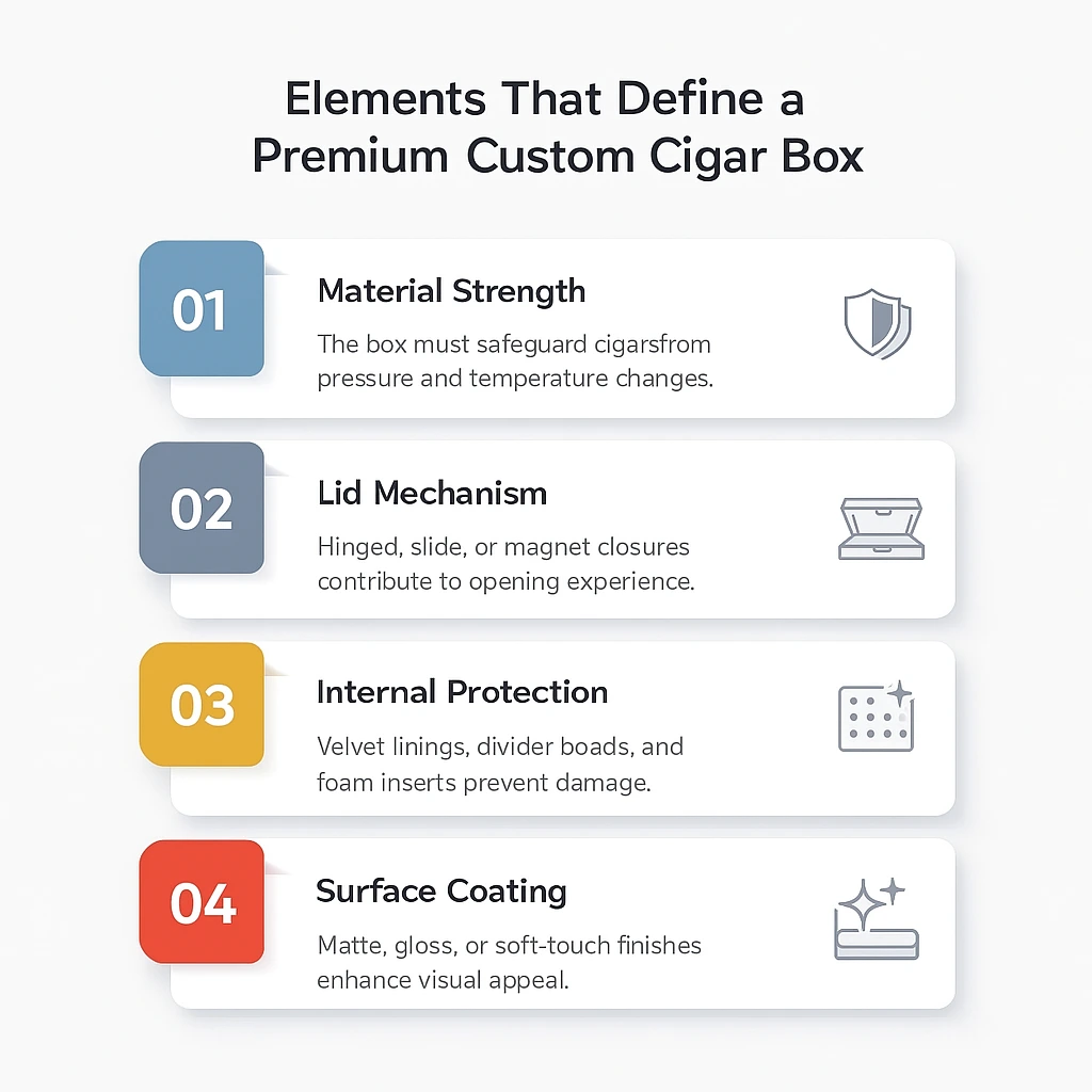 Elements That Define a Premium Custom Cigar Box